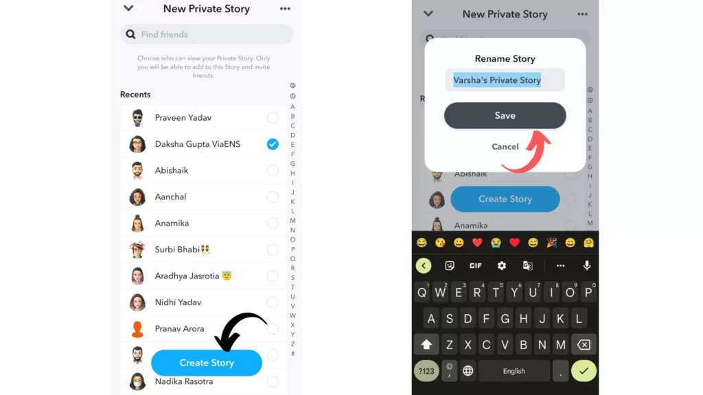 Steps: How to Make a Private Story on Snapchat?
