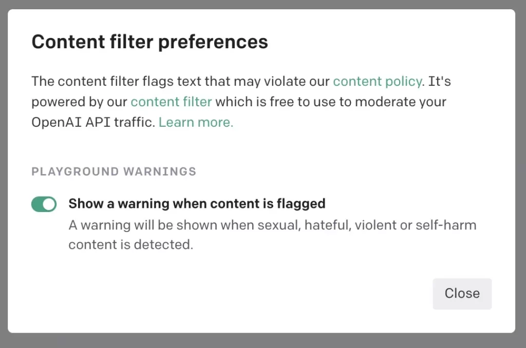  Content Filter