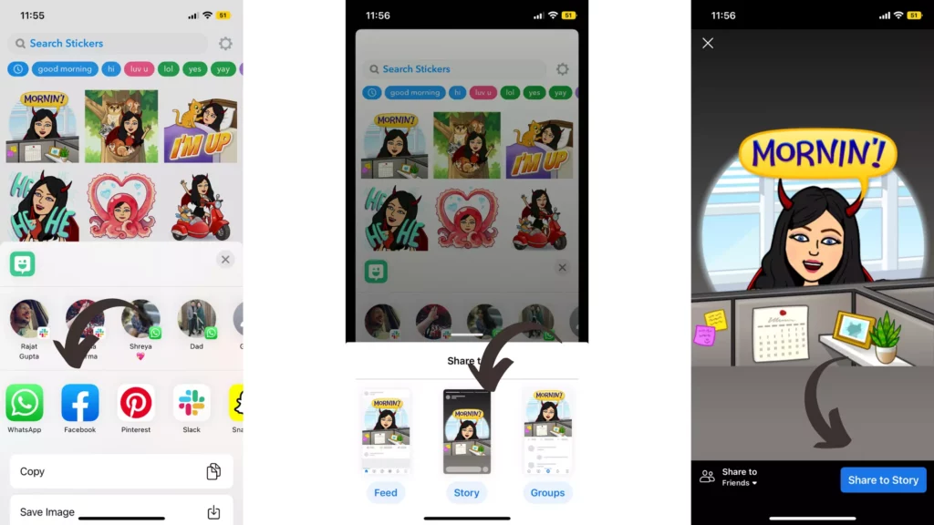 Steps: How to Use Bitmoji on Facebook Story Using iPhone?