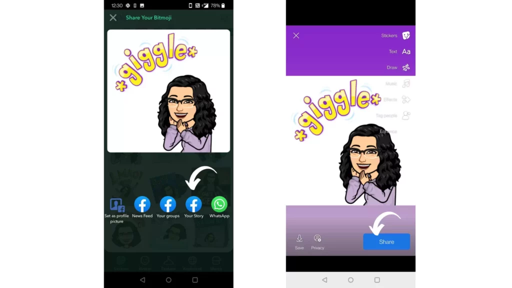 Steps: How to Use Bitmoji on Facebook Story Using Android?