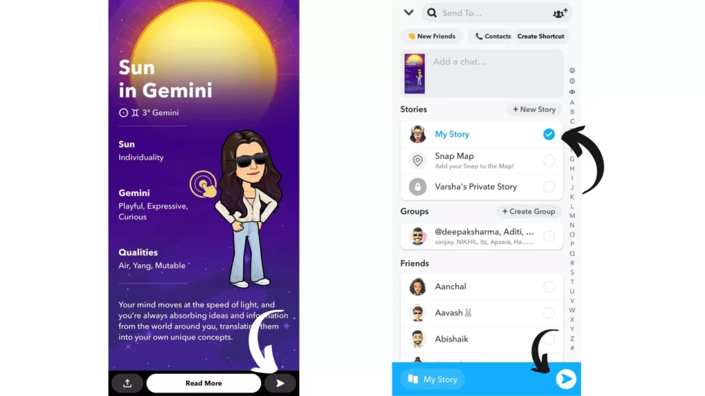 Steps: How to Share Your Astrology Profile on Snapchat Story? 