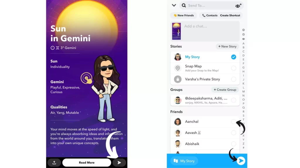 Steps: How to Share Your Astrology Profile With Friends on Snapchat?