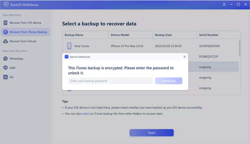 To Recover Deleted Photos on iPhone From an iTunes Backup.