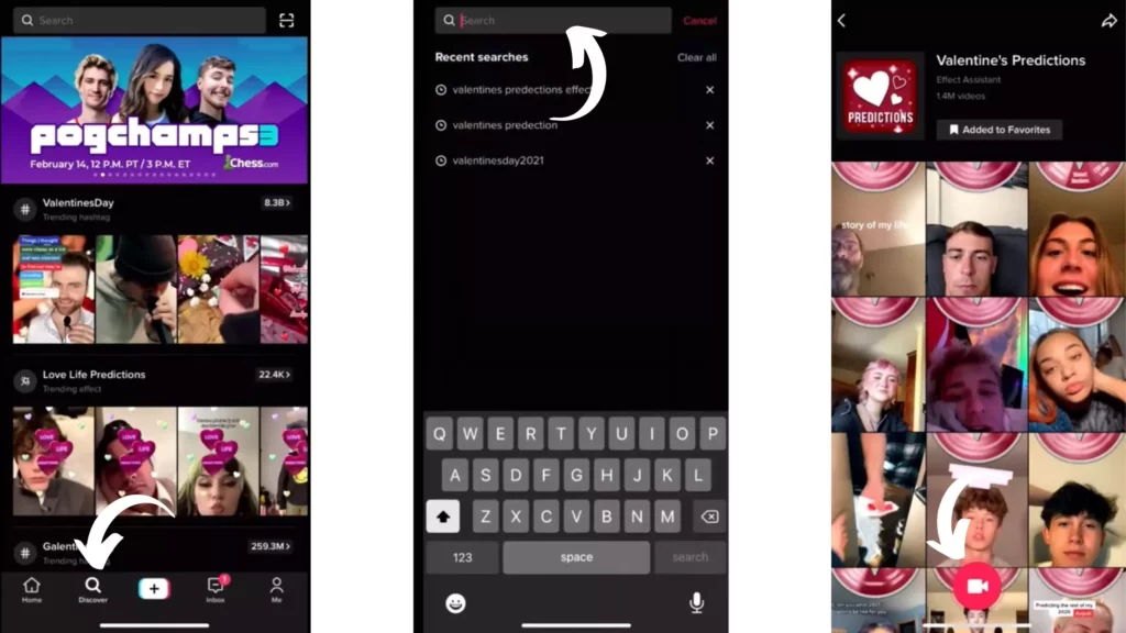 How to Get the Valentine's Predictions Filter on TikTok: Using Discover Tab