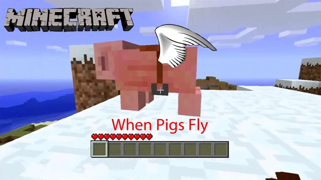 ‘When Pigs Fly Achievement’ In Minecraft