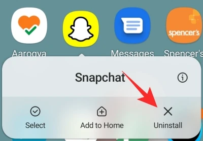 To Fix Snap Not Sending Error, Delete And Reinstall The App