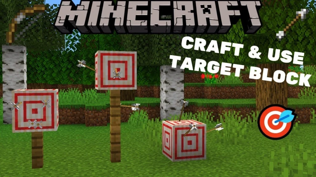 How To Make A Target Block In Minecraft | Aim A Target And Use These Blocks