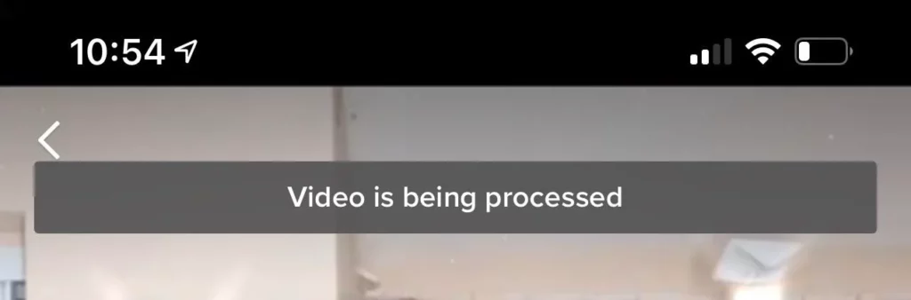 Post is Being Processed on TikTok
