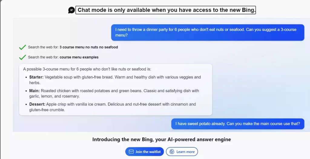 Bing ; Join Bing Chatbot Waitlist within a Few Seconds