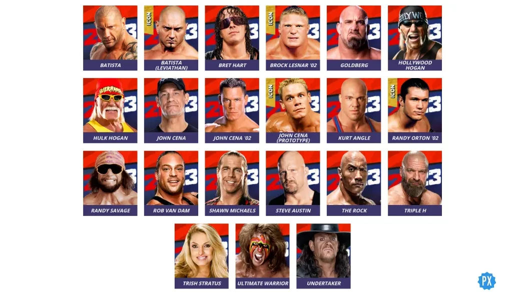 WWE 2K23 Roster List