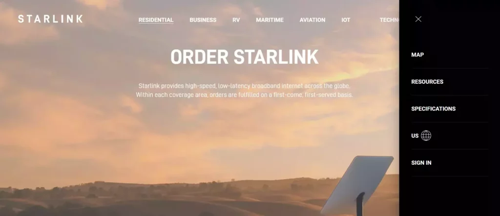 Click on Map/ Starlink Coverage Map- Availability, Latest News & More (2023) 