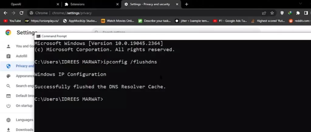 Flush DNS to Fix ChatGPT 403 Forbidden Error
