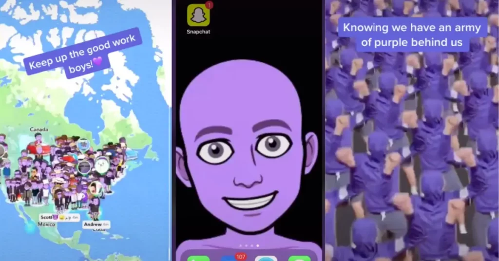 why is my bitmoji purple on snapchat