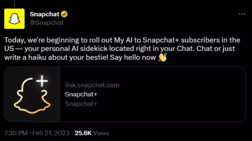 Requirements to Get My AI on Snapchat