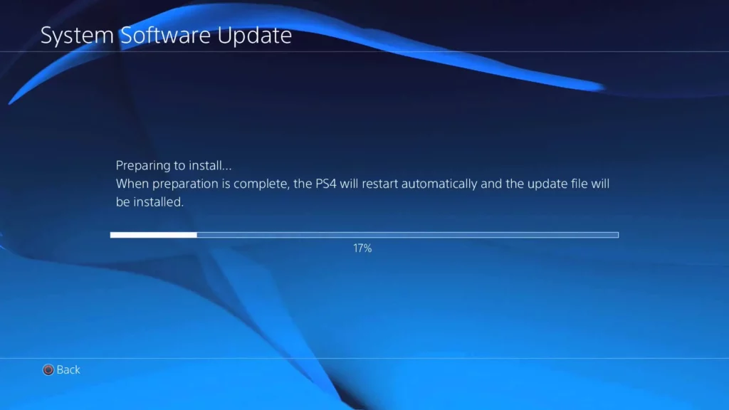 Outdated PS4 Firmware