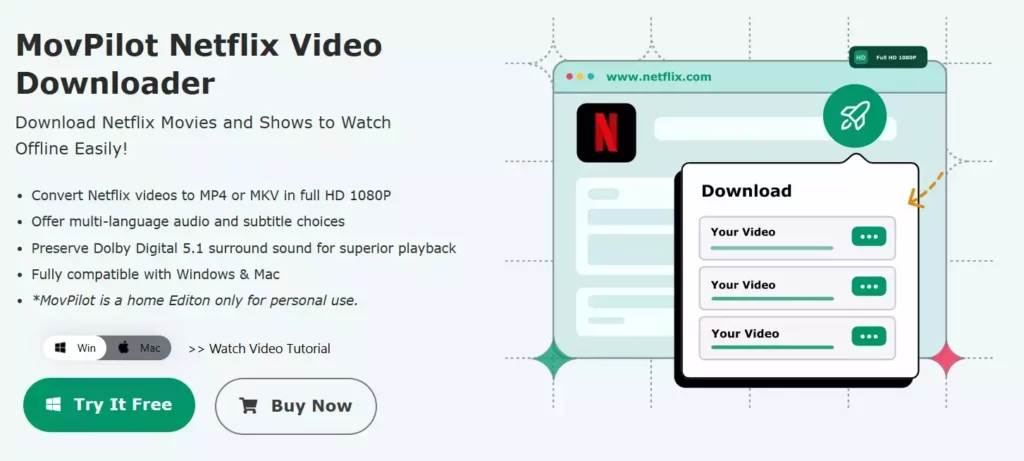 MovPilot Netflix Video Downloader Review: Acing the Digital Competitors
