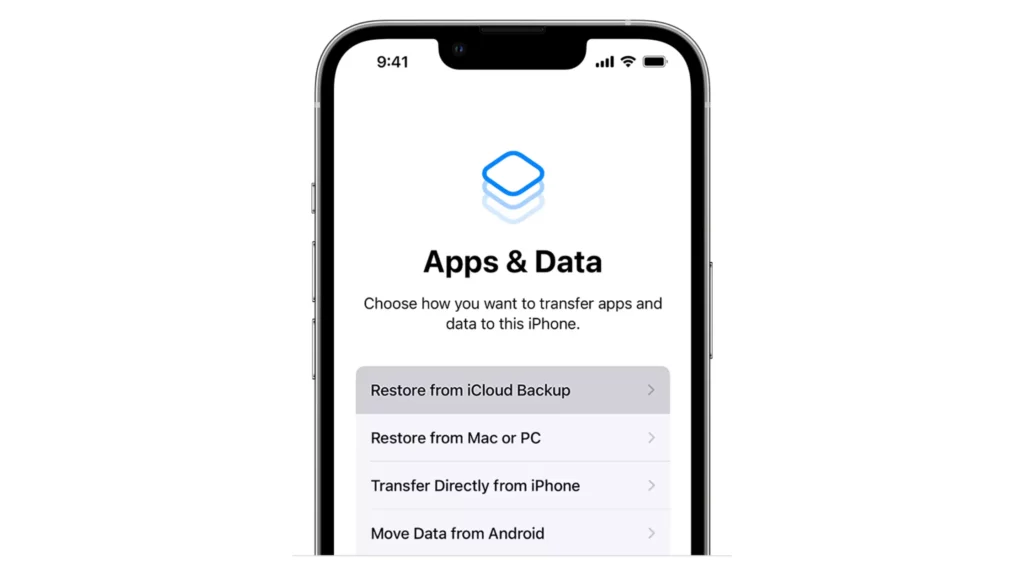 Apps and data on iPhone; what does backup mean on iPhone