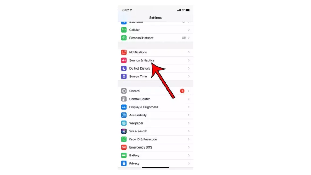 sounds and haptics in settings of iPhone; what does lock sound mean on iPhone