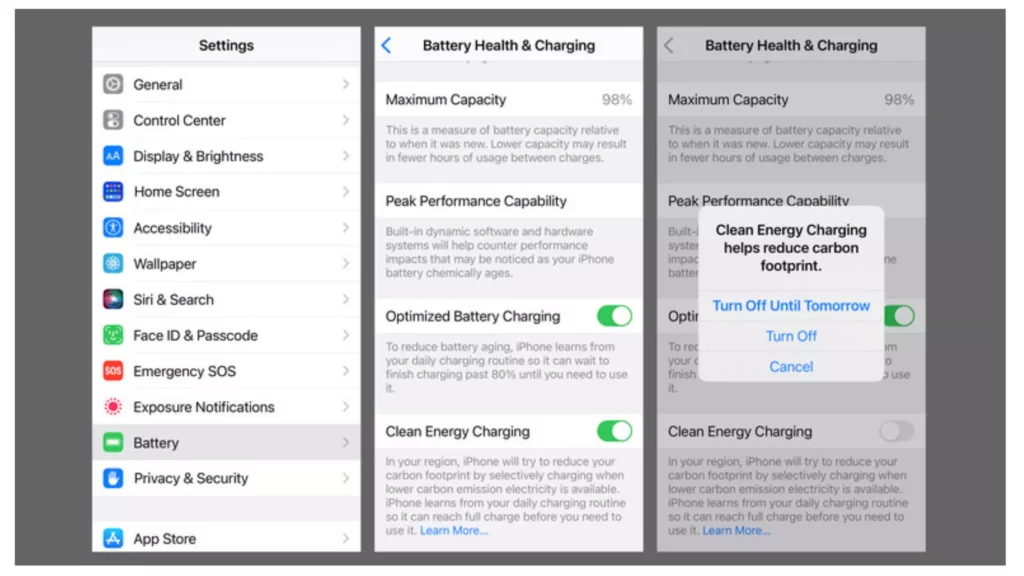 Disabling clean energy charging on iPhone step by step; How to Disable Clean Energy Charging on iPhone? How to Do it