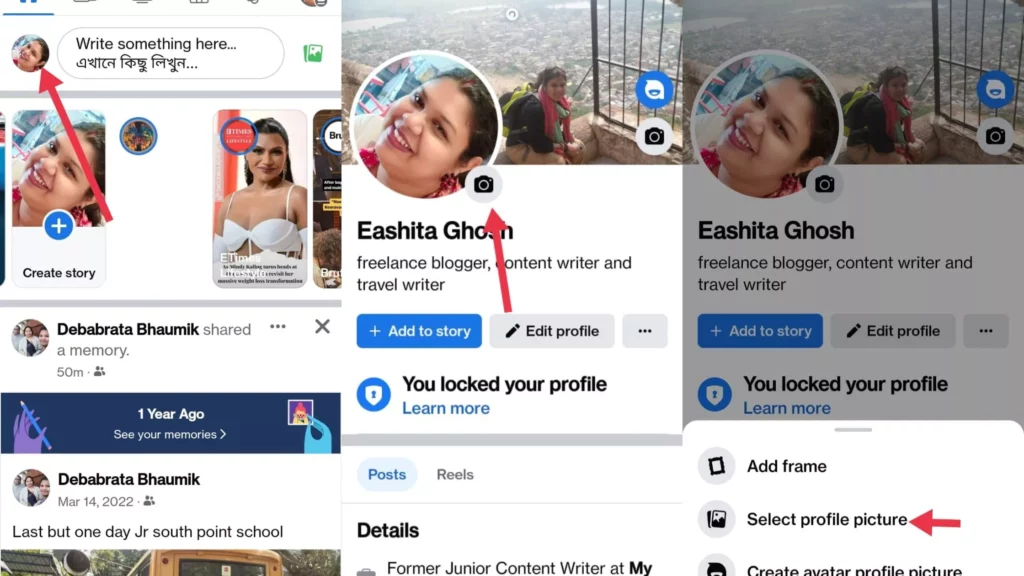 How to Set Temporary Profile Picture on Facebook Through Mobile?