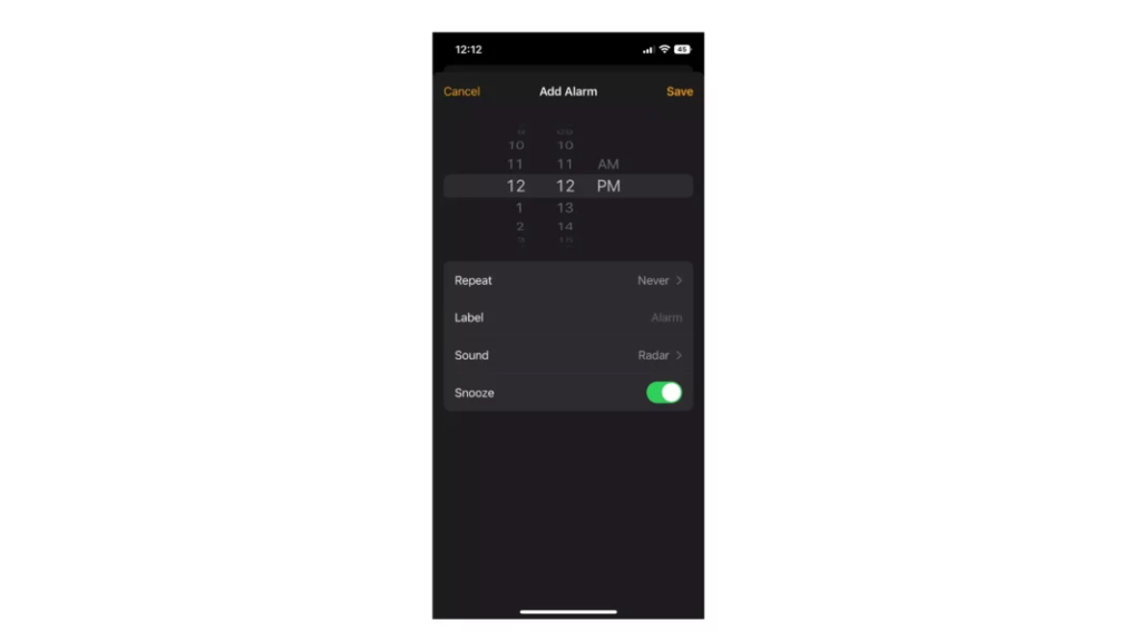 Clock app on iPhone;  how to make a custom alarm on iPhone.