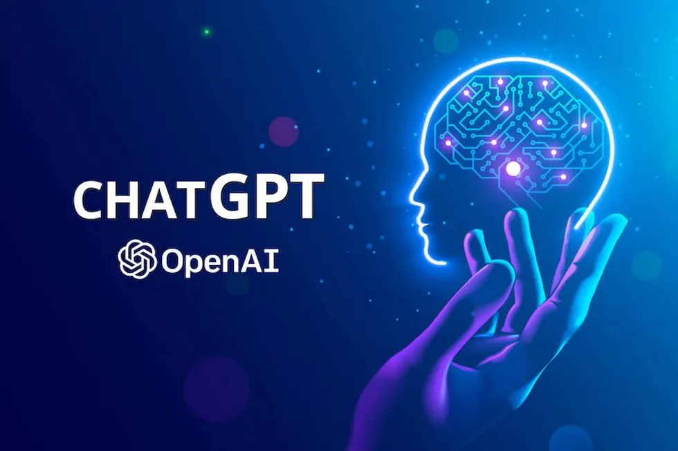 image-of-hand-holding-an-ai-face-looking-at-the words-chatgpt openai; Is openai a non profit