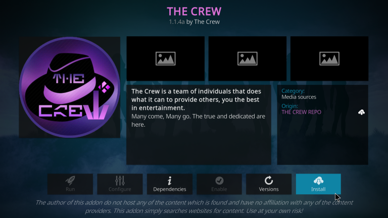 The crew addon installed on Firestick; How to download the crew on Firestick