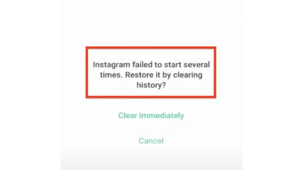 fix Instagram Failed to Start Several Times