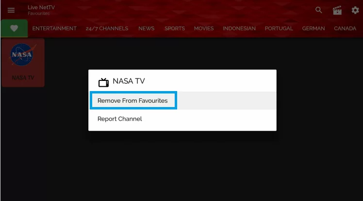 Removing a channel from favorites on Firestick; How to Install Live Net TV on FireStick