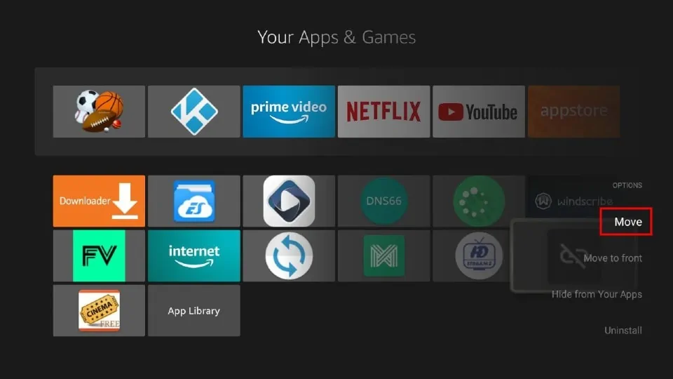 Moving UnLinked on Firestick homescreen; How to Install UnLinked on Firestick