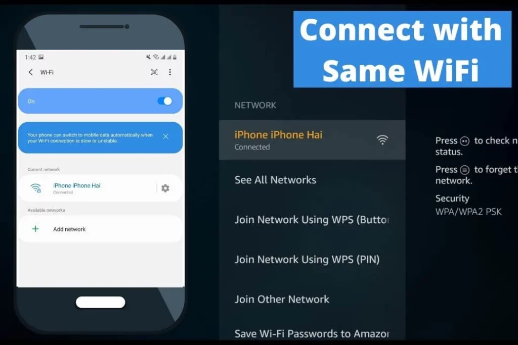 Smartphone and Firestick on same wifi connection; How to Reset Firestick Without a Remote