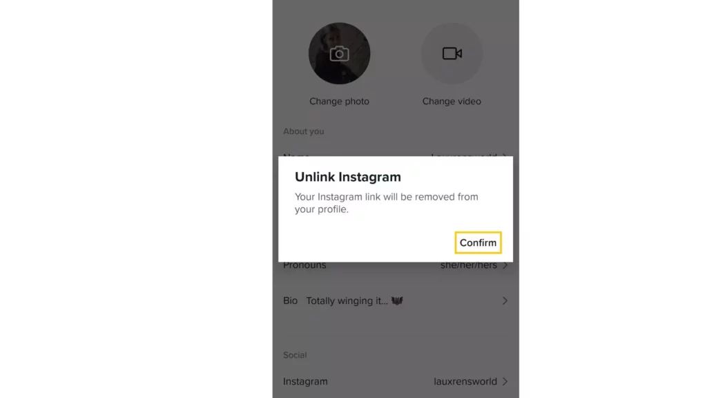 How to Unlink Instagram From TikTok