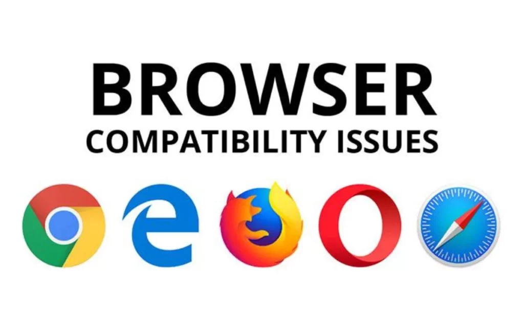Browser Compatibility Issues (Chrome, Internet Explorer, Firefox, Opera, and Safari logos)