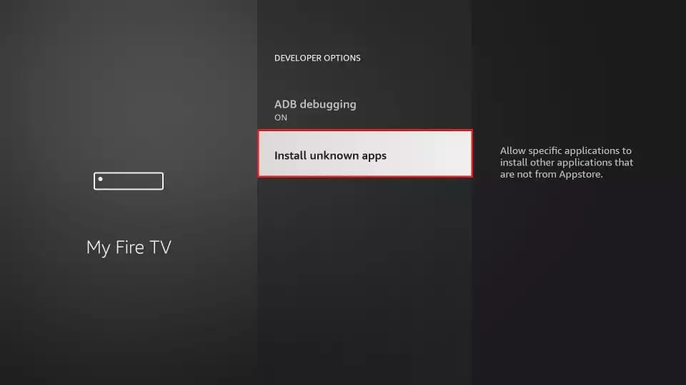 Turning on apps from unknown sources on Firestick; how to install cyberflix on firestick