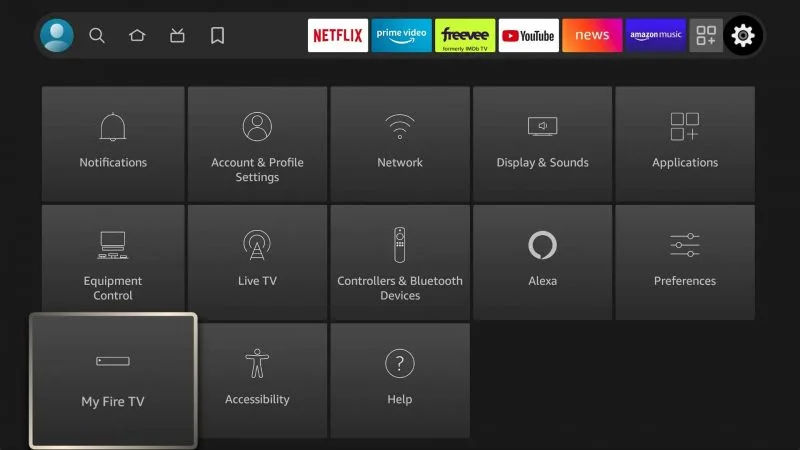 My FireTV in firestick settings; How to Install Freeview on Firestick in a Smarter Way