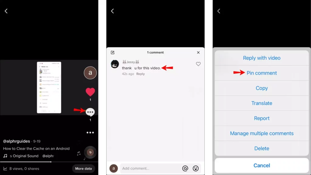 How to Pin Comments on TikTok Video?