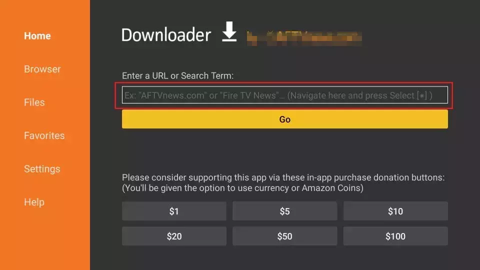 URL entering space on downloader homepage; How to Install Freeview on Firestick in a Smarter Way