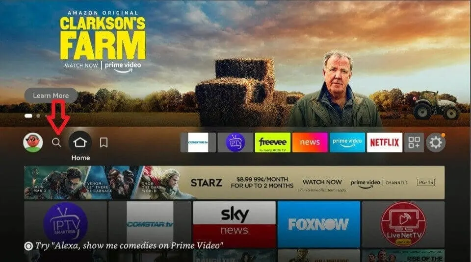 Find icon on Firestick homescreen;  How to Install Xfinity Stream on Firestick