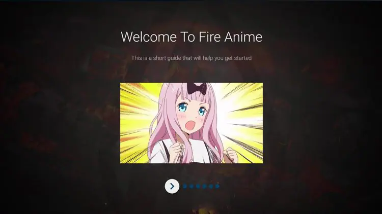FireAnime home screen; How to Install and Use FireAnime On Firestick