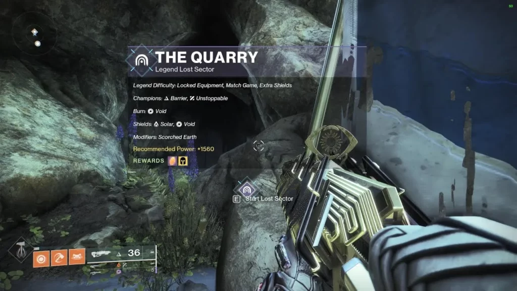 Destiny 2 the Quarry lost sector