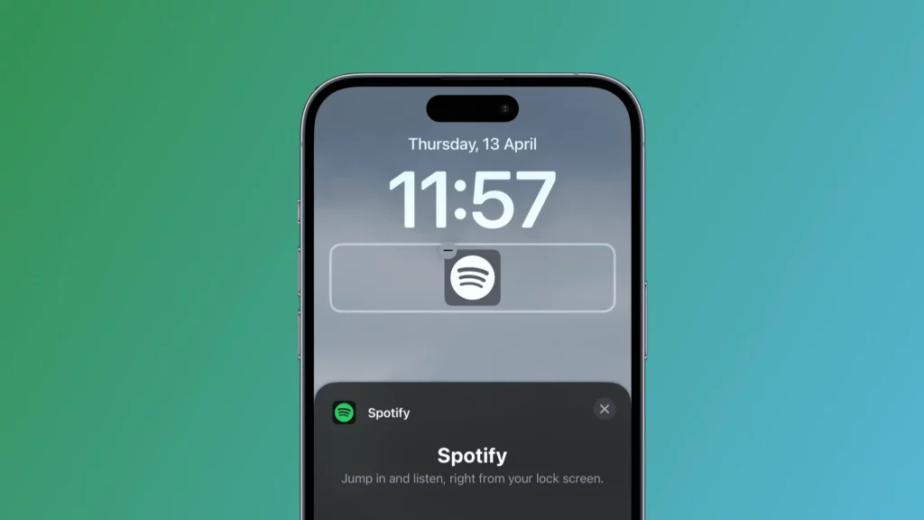 how to add the Spotify widget to the lock screen on your iPhone
