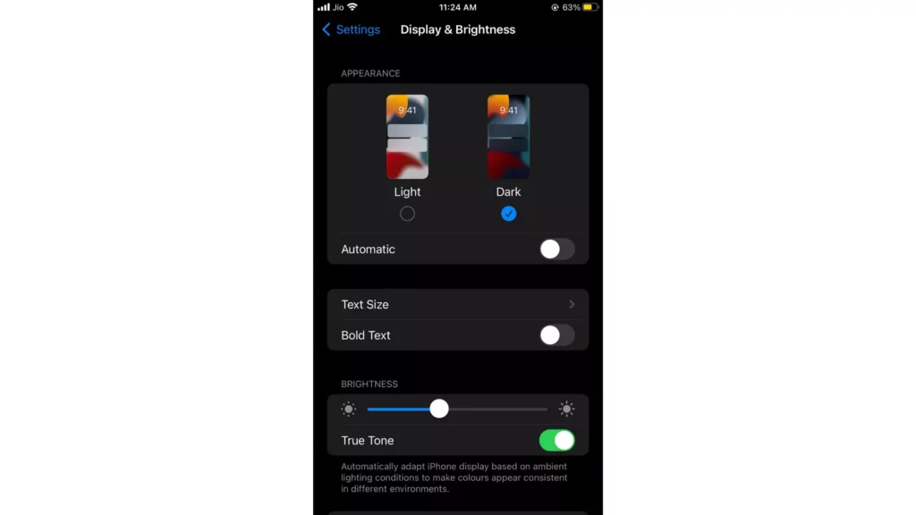 Display & Brightness; How To Change iMessage Color