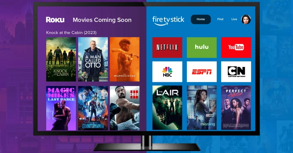Homepages of Roku and Firestick; How to Connect Firestick to Roku TV & Is It Possible