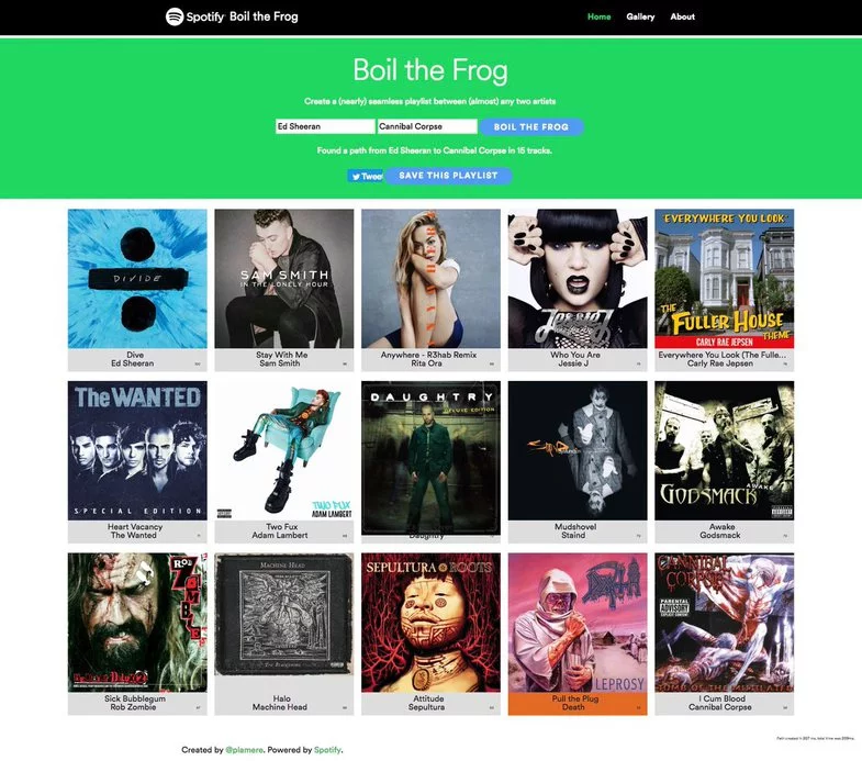 How to Boil the Frog Spotify Playlist?