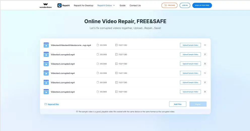start video repair online