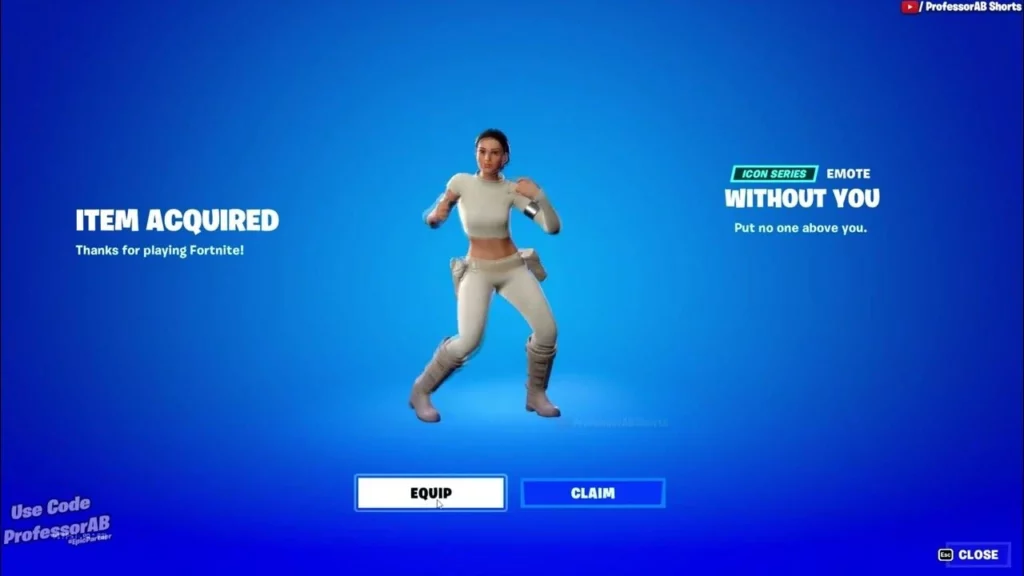 Without You Fortnite Emote & Song | New Fortnite Emote