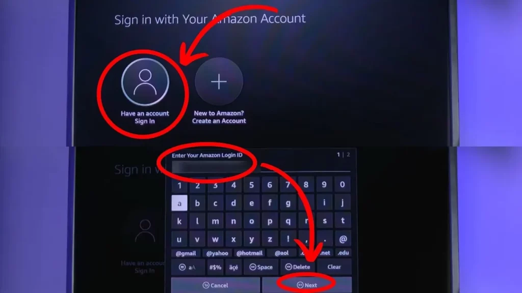 Logging in to the Amazon account; How to Connect Firestick to Roku TV & Is It Possible
