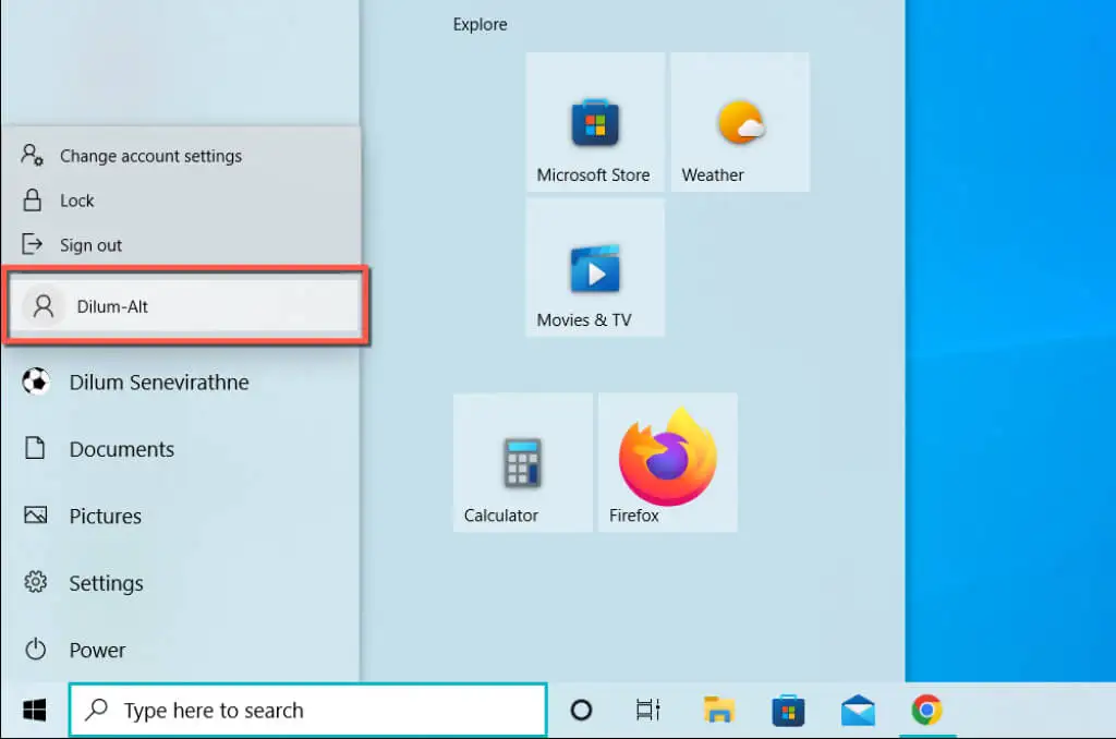 Fix Can’t Type in Windows Search Bar By Creating a New Windows User Account