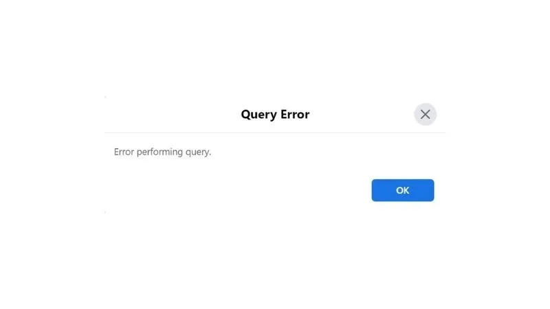 How to Fix Facebook Error Performing Query
