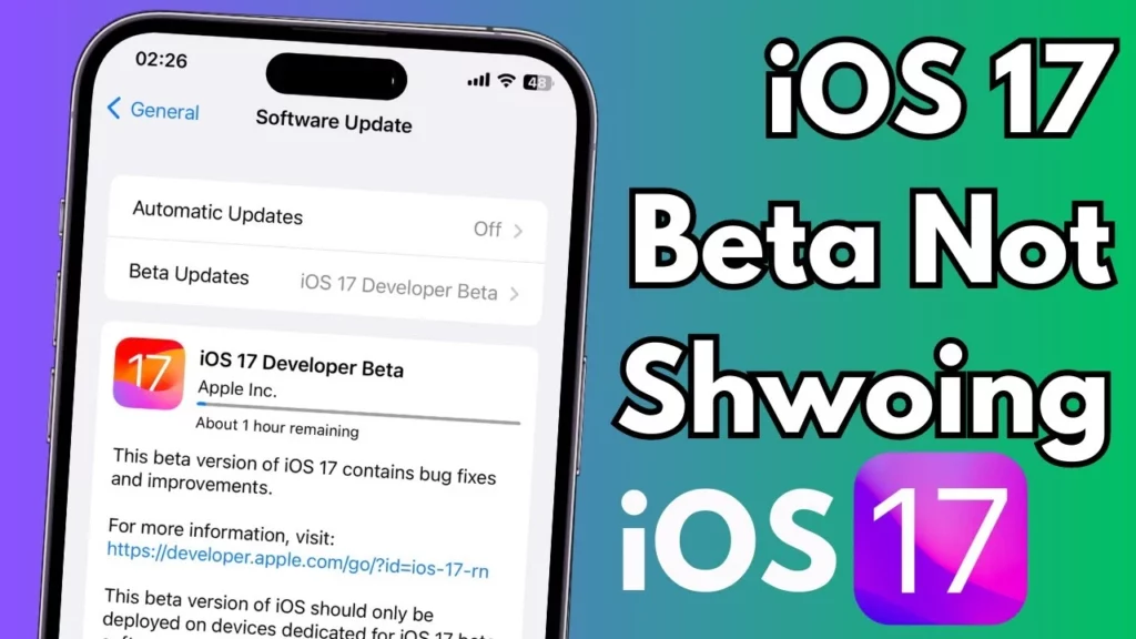 iOS 17 Beta Not Showing Up